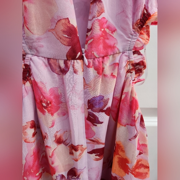 NWT Lulu's Floral Print Mini Dress - Picture 4 of 11